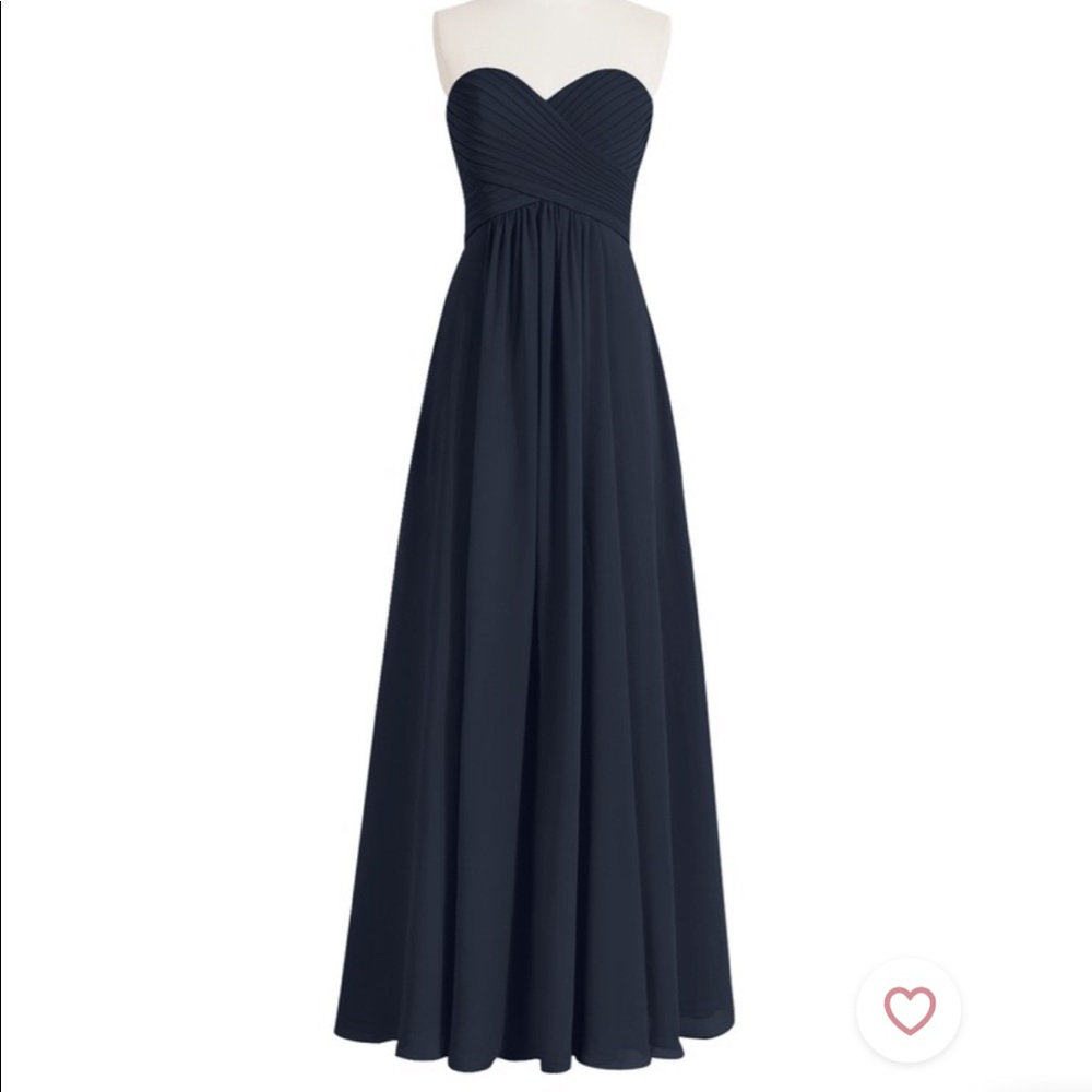 Azazie Yazmin Dark Navy bridesmaid dress - size 34 bust, 27.5 waist, 37.5 hips